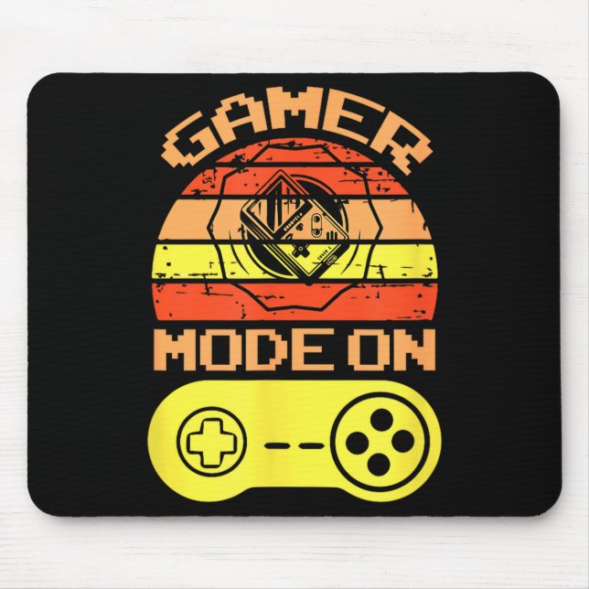 Mousepad Gaming Mode On Funny Game Quotes Gift For Players  (Frente)