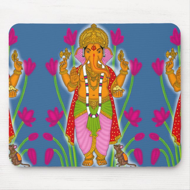 Mousepad Ganesha Mouse Pad, Phone Case & Keyring Set (Frente)