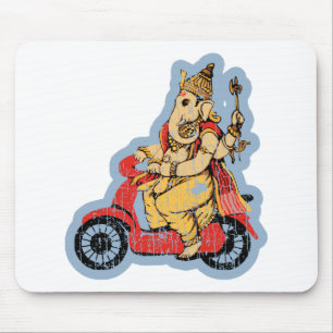Mousepad Ganesha que monta um patinete