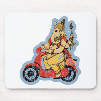 Mousepad Ganesha que monta um patinete