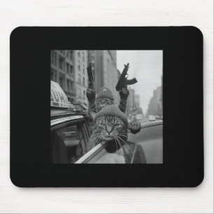 Mousepad Gângster Engraçado Cat Thug Meme Street Cats