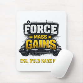 Mousepad Ganhos de Engenharia: Física Força Personalizada