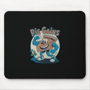 Mousepad Ganhos de Torta Fatia Muscular Cartoon Ginásio Pia