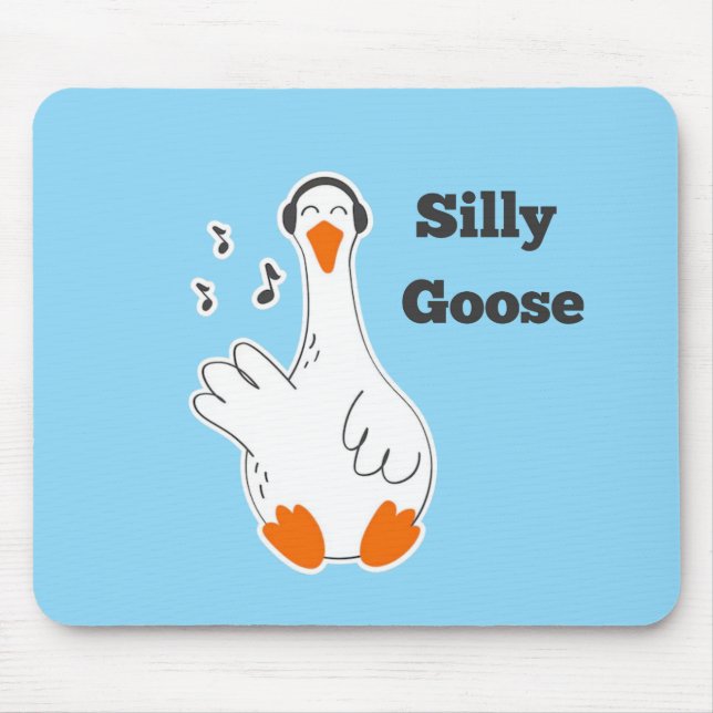 Mousepad Ganso bobo, Ganso Engraçado, Amante de Gansos (Frente)