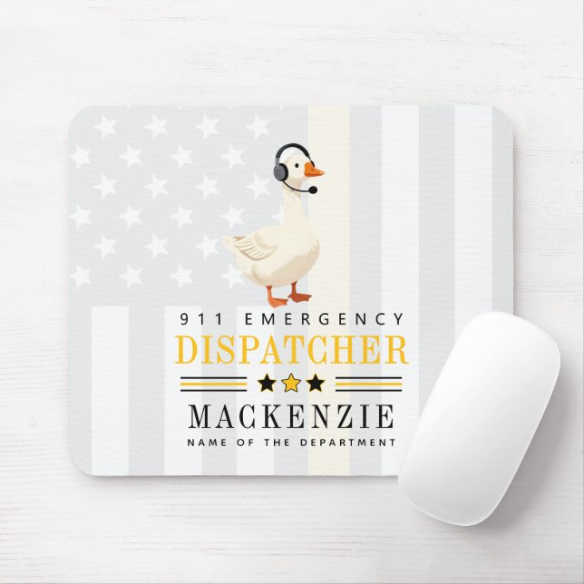 Mousepad Ganso Despachante 911 Personalizado Com Fone de Ou (Com mouse)