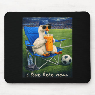 Mousepad Ganso Engraçado de Futebol Eu Moro Aqui Agora