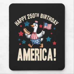Mousepad Ganso Patriótico Bobo do Aniversário de 250 Anos d
