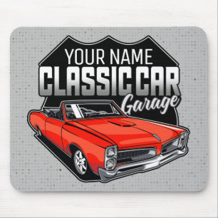 Mousepad Garagem Clássica Convertível 1966 Personalizada