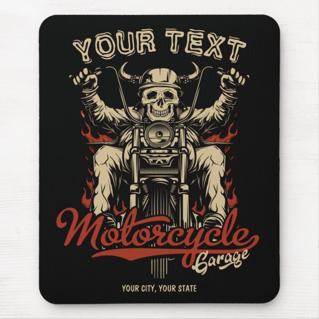 Mousepad Garagem de Compro de motocicleta personalizada Bik (Frente)
