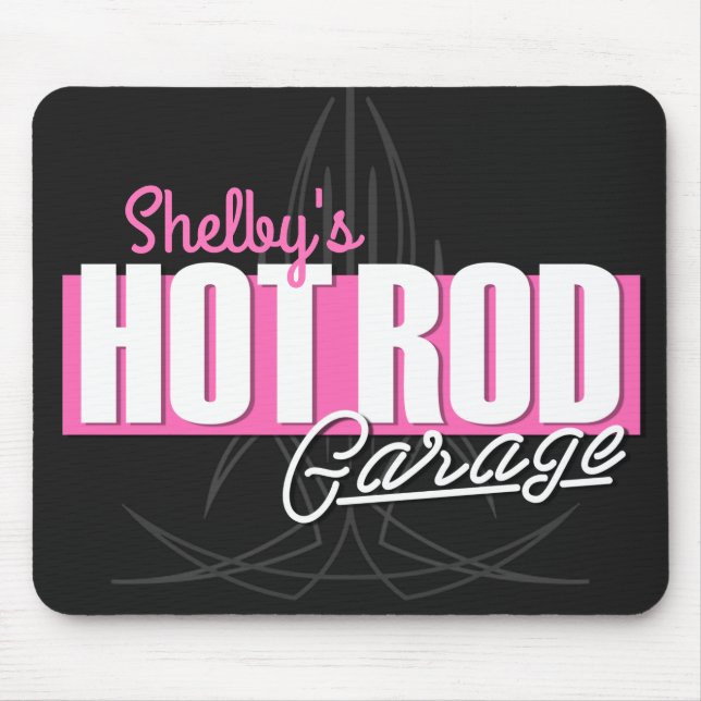 Mousepad Garagem de Rod Quente Pinstripes (Frente)