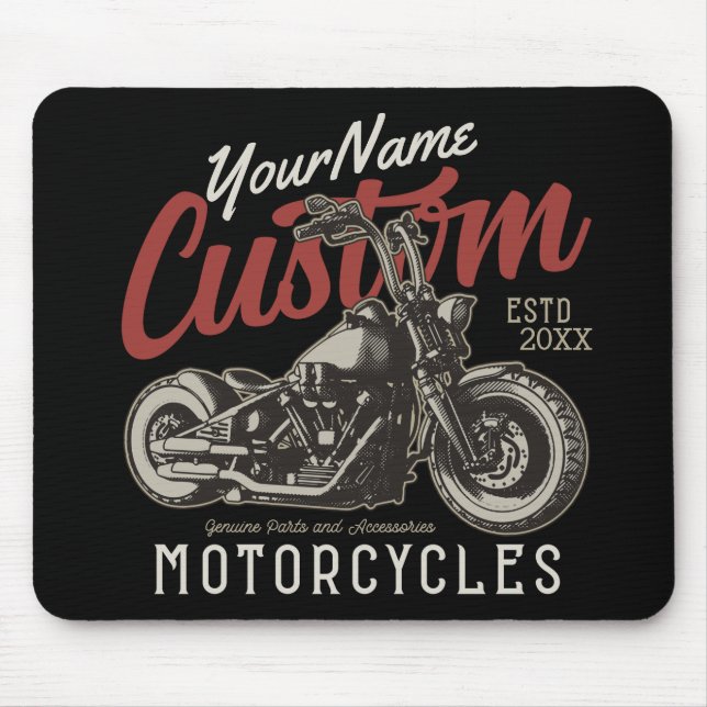 Mousepad Garagem Personalizada do Biker Cruiser de Motocicl (Frente)