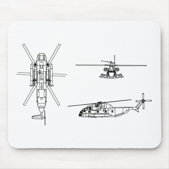 Mousepad Garanhão do mar CH-53 (Frente)