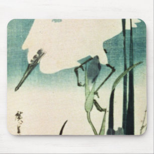 Mousepad Garça-real e íris brancas
