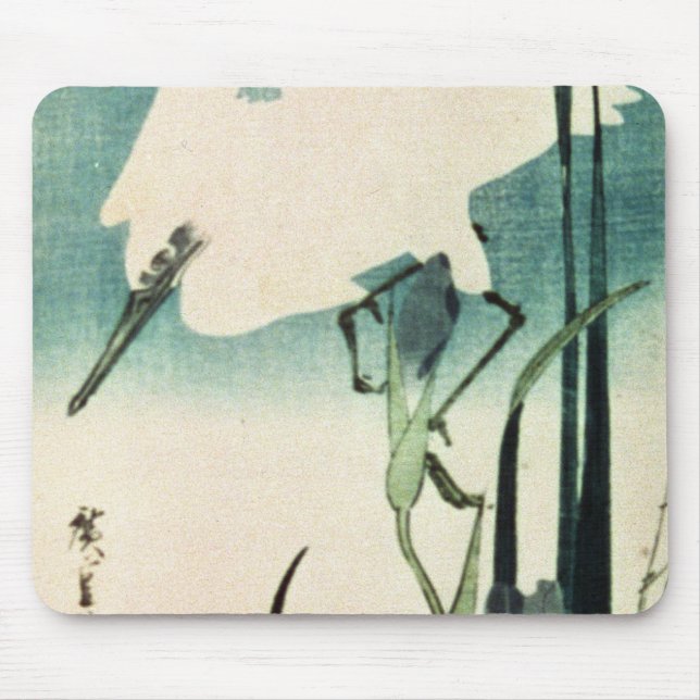 Mousepad Garça-real e íris brancas (Frente)