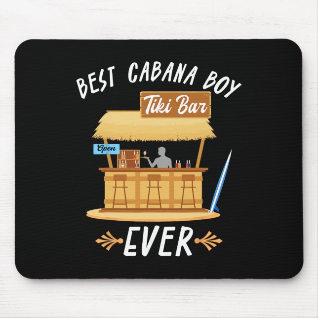 Mousepad Garçom do Cana Boy Tiki R Beach Limbo Surfing (Frente)