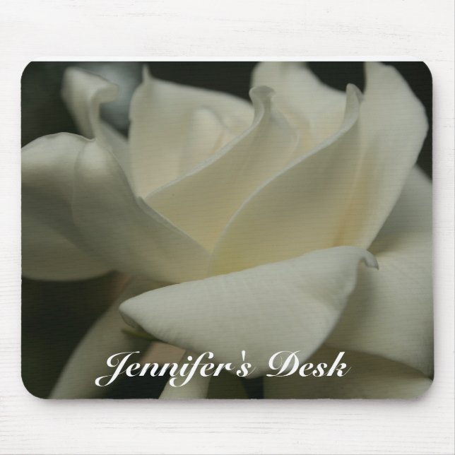 Mousepad Gardenia, a mesa de Jennifer (Frente)