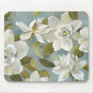 Mousepad Gardenias no azul da ardósia