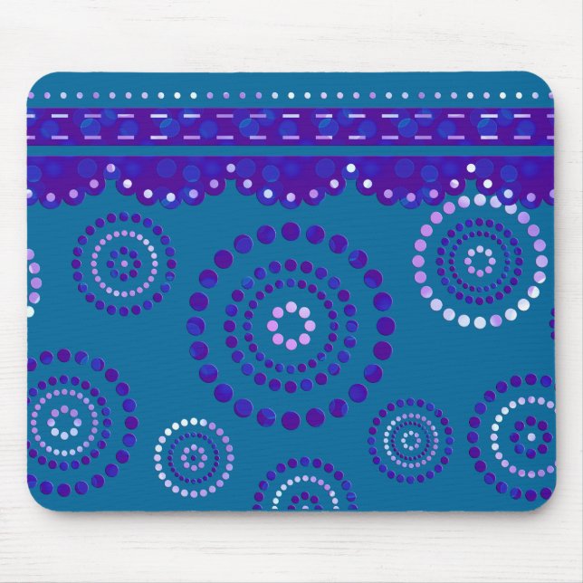 Mousepad Garland ARTdeco violet blue + seu backgr. cor (Frente)