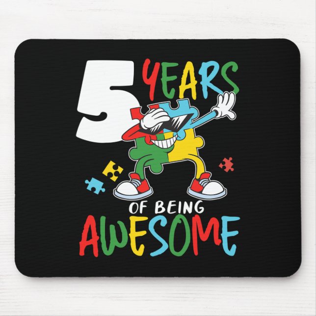 Mousepad Garota Autista Autista de 5 anos Autismo Autismo (Frente)