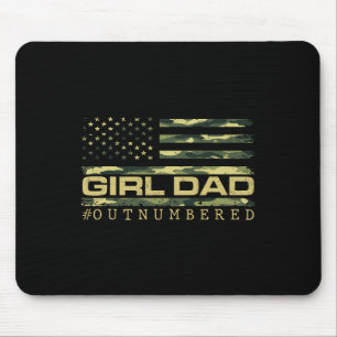 Mousepad Garota Camuflada Pai Americano Bandeira Dos EUA Pa