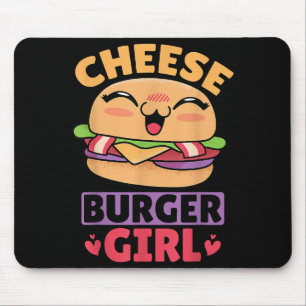 Mousepad Garota Cheeseburger, Mulheres Hamburger e Cheesebu