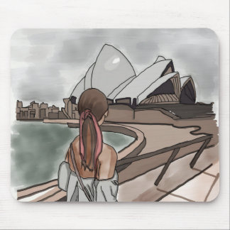 Mousepad Garota com ópera em Sydney.