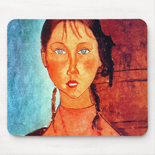 Mousepad Garota com rabo-de-porco, Modigliani (Frente)