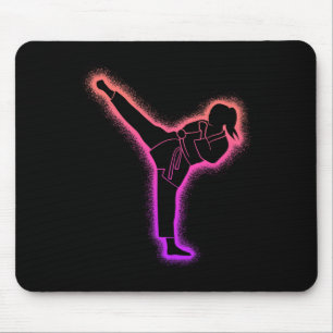 Mousepad Garota de Karate Artes Marciais Mulheres Meninas T