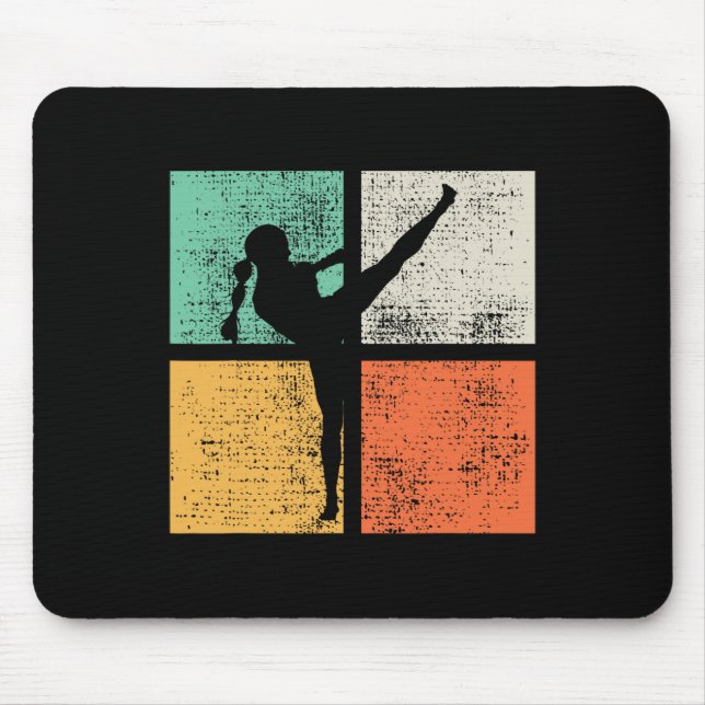 Mousepad Garota de Kickboxing Muay Thai Kickboxer  (Frente)