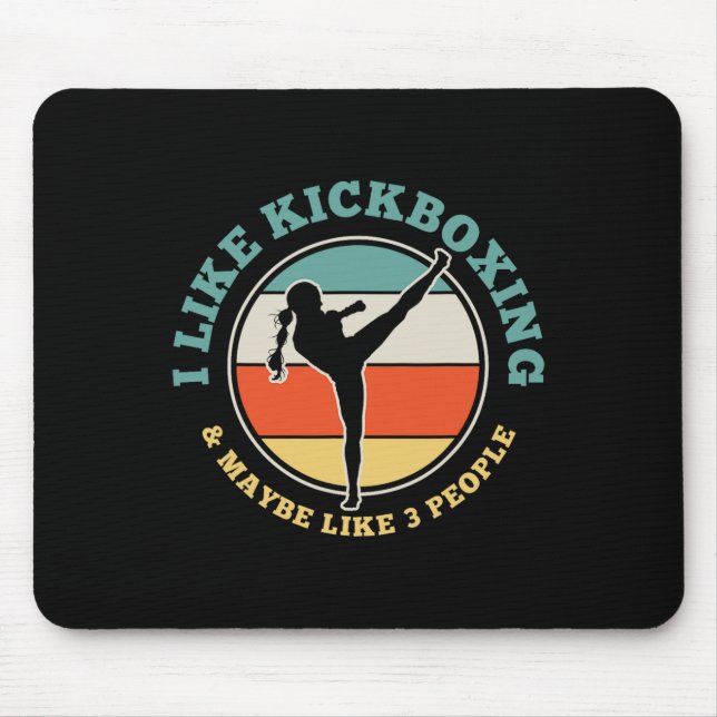 Mousepad Garota de Kickboxing Presente Divertido de Artes M (Frente)