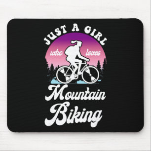 Mousepad Garota de mountain bike Enduro Mtb andando downhil