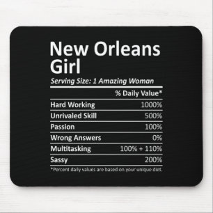 Mousepad Garota de Nova Orleans La Louisiana Cidade Diverti