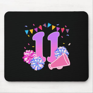 Mousepad Garota de Torcida de Aniversário de 11 Anos Festa