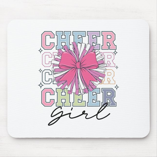 Mousepad Garota de Torcida Groovy com Laço de Coquete Garot (Frente)