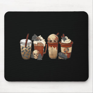 Mousepad Garota Gótico de Halloween café abóbora picante ge