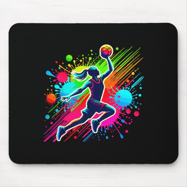 Mousepad Garota Jogadora de Basquete (Frente)