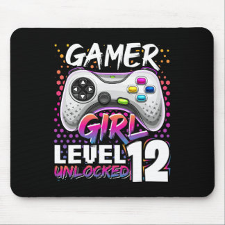 Mousepad Garota Jogadora Nível 12 Nascimento do 12 do Jogo