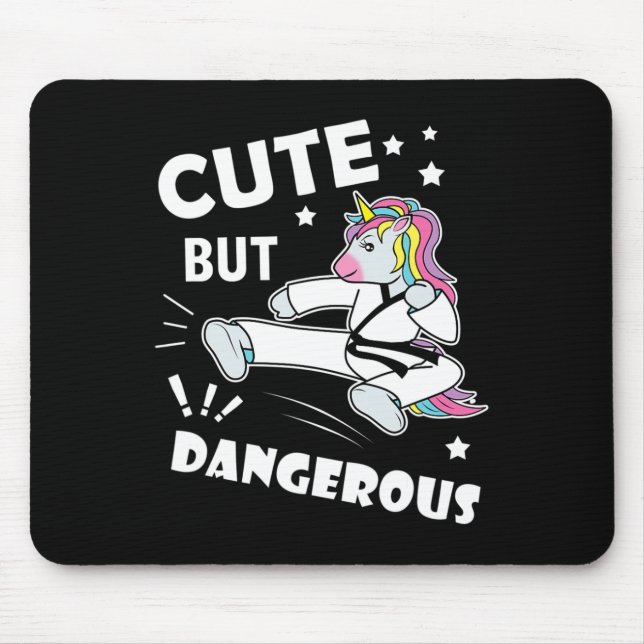 Mousepad Garota Karate Engraçada Dão-de-presente de anivers (Frente)