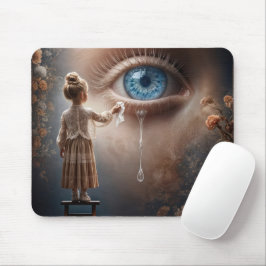 Mousepad Garota Limpando Lágrimas