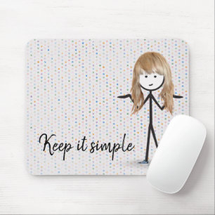 Mousepad Garota Loira nas Bolinhas