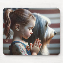 Garota Rezando Com Collie Com Manteiga