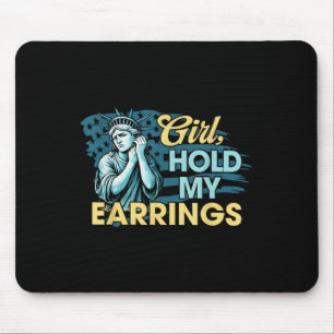 Mousepad Garota Segura Minha Estátua De Arranjo Da Liberdad