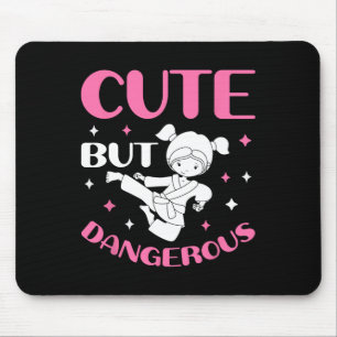 Mousepad Garota Taekwondo Bonita, Mas Perigosa, Karate Jiu