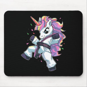 Mousepad Garota Unicórnio de Karatê Artes Marciais Taekwond