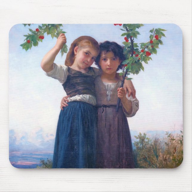 Mousepad Garotas com o Ramal de Cereja, Bouguereau (Frente)