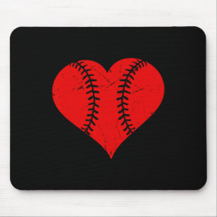 Mousepad Garotas de Dia de os namorados de Baseball Vintage