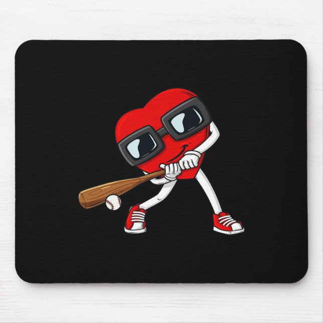Mousepad Garotas do Dia de os namorados de Baseball (Frente)