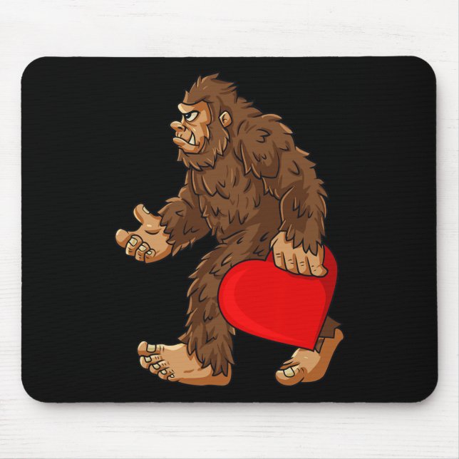 Mousepad Garotas Garotas Dias de os namorados Bigfoot Sasq (Frente)