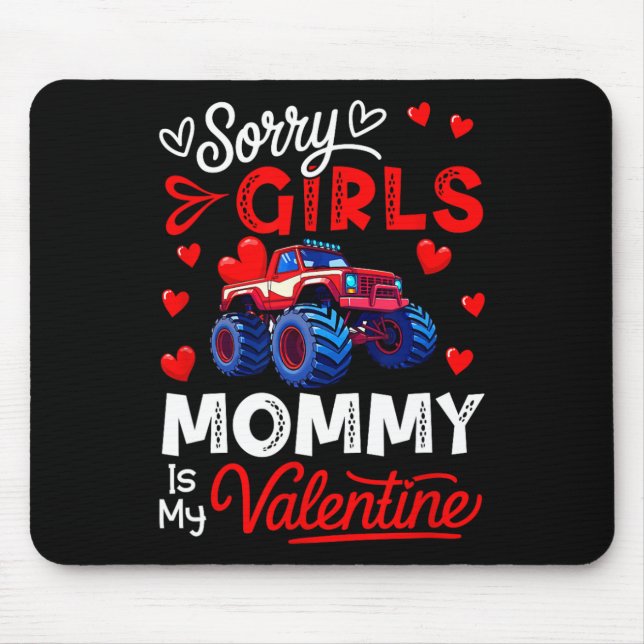 Mousepad Garotas Piada Engraçada Mamãe é Meu Monstro de Cam (Frente)
