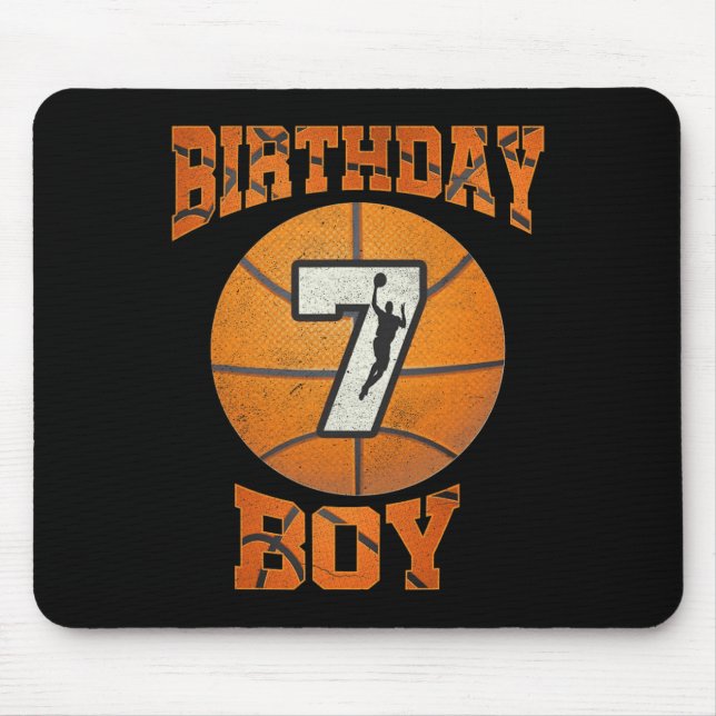 Mousepad Garoto 7 de Poço De Aniversário De Basquete Sete 7 (Frente)